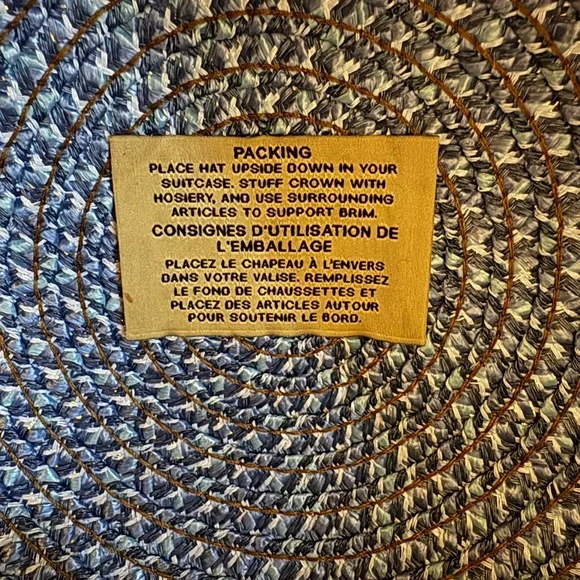 Eric Javits Mondo Woven Cap Cornflower Blue S/M - Picture 6 of 7